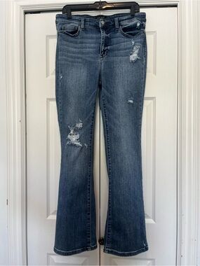 Judy Blue Medium Wash Distressed Bootcut Jeans 13/31